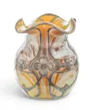 Loetz, Art Nouveau Silver Overlay Cased Glass Vase, Ca. 1900, Ca. 1900