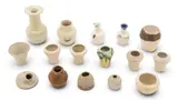 Pewabic, Rare and Early White Glazed Earthenware Test Vases 1890-1910, 16 PCS, 1890