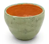 Pewabic, Early and Rare Mary Chase Perry Stable Studio Glazed Earthenware Bowl 1902-1904, 1902, an early matte green exterior glaze