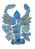 Pewabic, James Scott Memorial Fountain Glazed Earthenware Tiles 1925, 'Lobster', 10 PCS, 1925