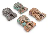 Pewabic, Glazed Earthenware Babylonian Masks 1990, Depth 3