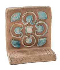 Pewabic, Iridescent Glazed Earthenware Celtic Bookend 1940, Depth 3, 1940