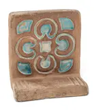 Pewabic, Iridescent Glazed Earthenware Celtic Bookend 1940, Depth 3