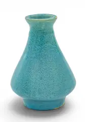 Pewabic, Matte Turquoise Glaze Earthenware Vase 1930-1960, 1930, Matte turquoise glaze on white clay body