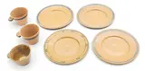 Pewabic, Detroit Women's City Club (1st Production) Glazed Earthenware Dinnerware 1924-1927, 7 PCS