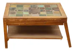Pewabic, Mosaic Tile Topped Oak Table 20th Cent.