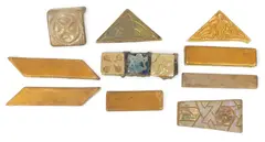 Pewabic, Gold Pottery Tiles, Ca. 20th C., 10 PCS
