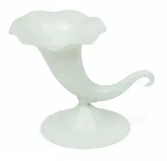 Alexander Joseph von Steuben, Verre De Soie Blown Glass Cornucopia Vase, Ca. 1920, Depth 4.75, Ca. 1920