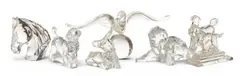 Alexander Joseph von Steuben, Baccarat, Waterford, Ralph Lauren Crystal Animals 7 PCS