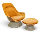 Warren Platner, for Knoll Easy Chair and Ottoman, Ca. 1961-1970, 2 PCS, Ca. 1961