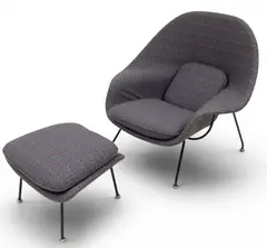Eero Saarinen, Design Womb Chair and Ottoman 20th Cent., Depth 20 2 PCS