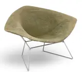 Harry Bertoia, for Knoll Diamond Chair, Ca. 1961-1970, Depth 26, Ca. 1961, Upholstered with chrome-plated steel base