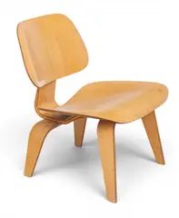Charles and Ray Eames, for Herman Miller (American) Molded Plywood LCW Potato Chip Chair, Ca. 1950-1957, Depth 22, Ca. 1950