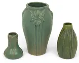 Pewabic, Vases, 5.7" & 11.5" Also Arts & Clay Co. 3 PCS