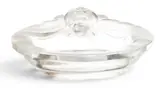Lalique, Frosted Crystal "Lion" Ashtray 20th C.