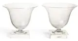 Alexander Joseph von Steuben, Clear Art Glass Vases, Ca. 1930, 2 PCS, Ca. 1930