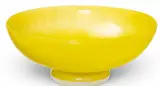 Frederick Carder, for Steuben Glass Works, Yellow Jade Etched Cameo Glass Canton Pattern Bowl, Ca. 1930, 600, Ca. 1930