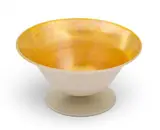 Alexander Joseph von Steuben, Steuben Gold Aurene and Calcite Art Glass Tazza Footed Bowl, Ca. 1920, Ca. 1920