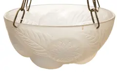 Lalique, Frosted Art Glass 'Dahlias' Hanging Shade, Ca. 1921-1930, Ca. 1921