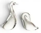 Alexander Joseph von Steuben, Ducks 20th C., 2 PCS, A pair of clear glass ducks