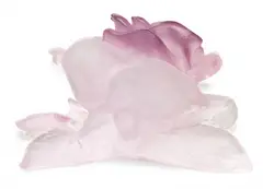 Daum, Pate De Verre Rose, Depth 3.5