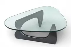 for Herman Miller (American) Glass, Lacquered Wood Coffee Table 20th Cent., 'Model IN-50', Depth by Isamu Noguchi, sold Feb 2026