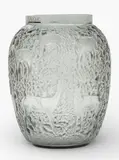 Lalique, Smoke Colored 'Biches' Vase 20th Cen.