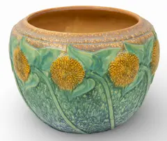 Roseville, 'Sunflower' Pattern Art Pottery Jardinière, Ca. 1930, Ca. 1930