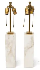 for Hansen Lighting (British) Marble and Brass Lamps, Ca. Mid 20th Century, 1 PAIR by T. H. Robsjohn-Gibbings, sold Dec 2025