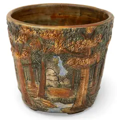 Weller, 'Forest' Pattern Art Pottery Jardiniere, Ca. 1915-1928, Ca. 1915