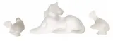 Lalique, Frosted Crystal Birds and Lioness 3 PCS