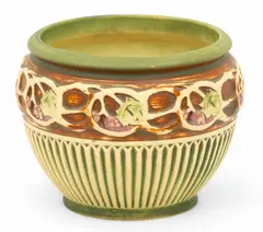 'Normandy' Pattern Ceramic Jardinere, Ca. 1930s by Roseville, Ca. 1930s, sold Nov 2025