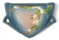 Roseville, Pocket Vase IWP-8, Blue Bleeding Heart, Depth 2
