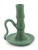 Pewabic, Matte Glazed Pottery Chamberstick, 1903-1907