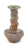 Iridescent and Matte Glazed Pottery Bud Vase, Mid 20th C. by Pewabic, sold Nov 2025