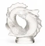Lalique, Double Fish Sculpture Depth 6