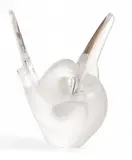 Frosted Crystal Sylvie Dove Vase by Lalique, sold Oct 2025