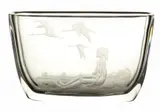 Orrefors, Etched Crystal Vase