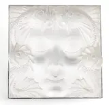 Frosted Glass Plaque 20th C., 'Masque De Femme' by Lalique, 1935, sold Oct 2025