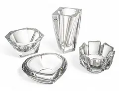 Orrefors, Vase And Three Bowls, 4 PCS