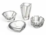 Orrefors, Vase And Three Bowls, 4 PCS