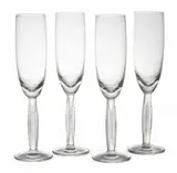 'Diamond Diamant' Pattern Crystal Champagne Flutes 4 PCS by Lalique, sold Oct 2025