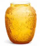 Birches Pattern Amber Vase by Lalique, sold Oct 2025