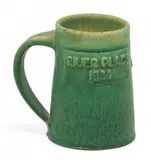 Pewabic, Green Matte Glaze Mug 'River Place 1984'