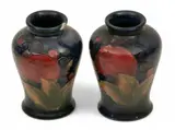 William Moorcroft, Miniature Vases, Ca. 1930, 'Pomegranate', 2 PCS