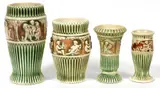 'Donatello' Vases, -10 4 PCS by Roseville, sold Sep 2025