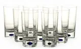 Orrefors, Intermezzo Pattern Highball Glasses, Set of 9, 9 PCS