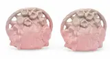 Pink Pottery Bookends SN: 6000, XXIX, 1 PAIR by Rookwood Pottery, sold Jul 2025