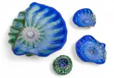 Blown Glass 1986, 'Blue And Green Seaform Sculptures' 4 PCS by Dale Chihuly, 1986, sold Jun 2025