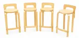 Birch K65 Low Back Stools 4 PCS by Alvar Aalto, sold Jun 2025